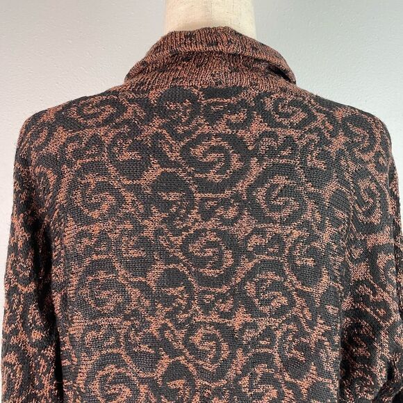 Maria Rodriquez Vintage Brown Patterned Women's Sweater Size S EUC - Picture 7 of 8